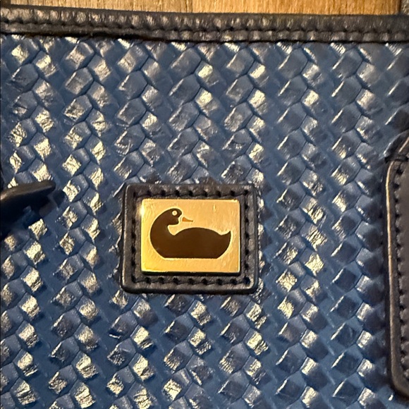 Dooney & Bourke Navy Textured Tote - Picture 2 of 7